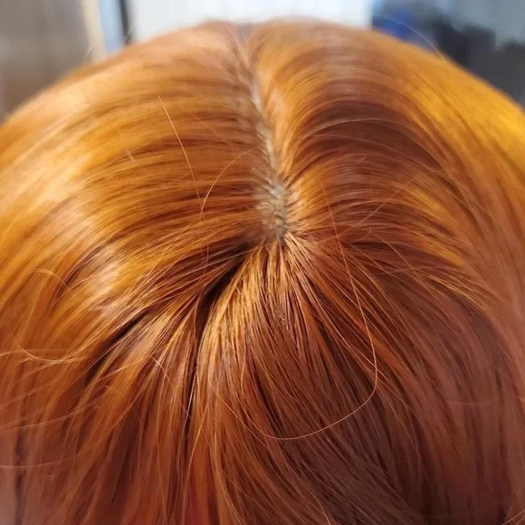 [26 INCHES] Auburn Long Wavy Wig with Bangs - Picture 7 of 9